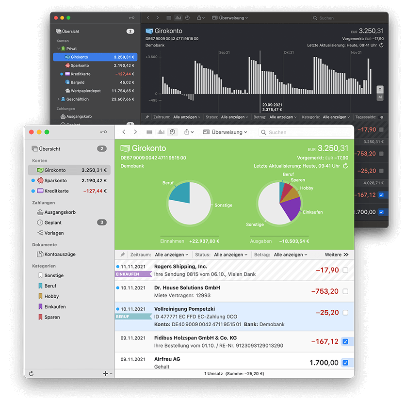 Finanzsoftware Visualisierung